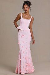 Premium Embellished Tulle Skirt in Baby Pink