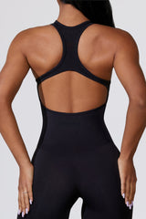 Open Back Define Luxe Unitard in Black