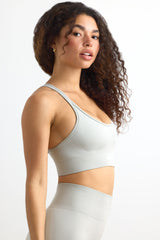 Strappy Define Luxe Sports Bra in Grey