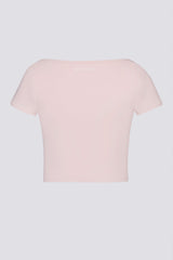 Soft Active Sweetheart-Neck Crop Top in Ballet Pink