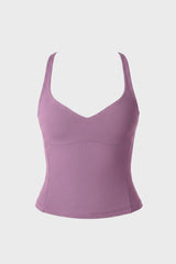 Soft Active Sweetheart-Neck Tank Top in Dusk