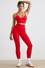 Define Luxe High-Waist Leggings in Red