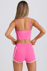 Soft Active Contrast Mini Shorts in Bubblegum Pink