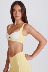 Soft Active Twist-Front Sports Bra in Lemon