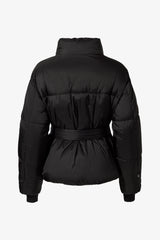 Waterproof Belted Oversized Ski Jacket in Black