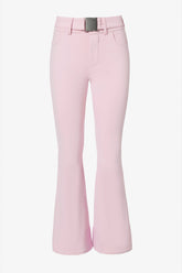 Waterproof Belted Ski Salopettes in Powder Pink