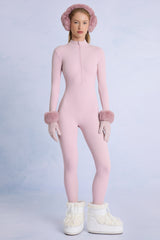 Thermal Base-Layer Jumpsuit in Powder Pink