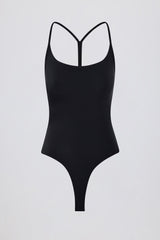Cut-Out Bodysuit in Black