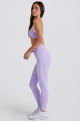 Soft Active Twist-Front Leggings in Lilac