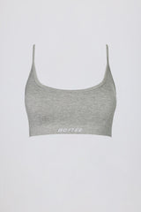 Super Sculpt Seamless Backless Sports Bra in Grey Marl