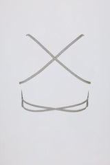 Super Sculpt Seamless Backless Sports Bra in Grey Marl