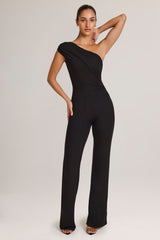 Modal One-Shoulder Jumpsuit in Black