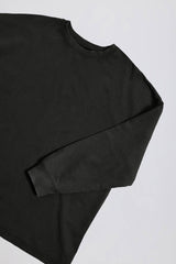 Acid Wash Long-Sleeve Oversized T-Shirt in Ash