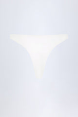 Hardware-Detail Cheeky Bikini Bottoms in White