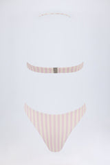 Cut-Out Halterneck Swimsuit in Mauve