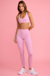 Soft Active Mid-Rise Leggings in Dusty Pink