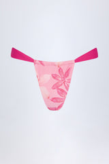 Cheeky Bikini Bottoms in Pink Orchid Print