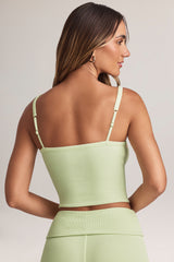 Modal Square-Neck Camisole Top in Sage Green