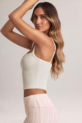 Modal Square-Neck Camisole Top in White