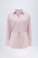 Oversized Shirt in Pink Stripe