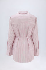 Oversized Shirt in Pink Stripe