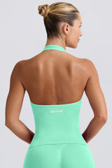 Define Luxe Halterneck Tank Top in Mint