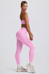 Define Luxe High-Waist Leggings in Bubblegum Pink