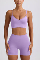 Define Luxe Mini Shorts in Lilac