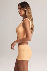 Modal Foldover Mid-Rise Shorts in Peach