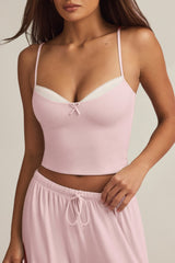 Modal Camisole Pyjama Top in Baby Pink
