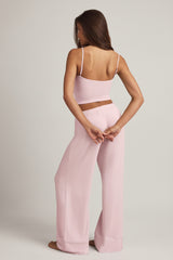 Modal Mid-Rise Pyjama Trousers in Baby Pink