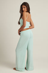 Modal Mid-Rise Pyjama Trousers in Mint