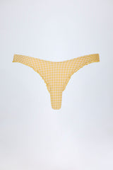 Ruffled Cheeky Bikini Bottoms in Yellow Gingham