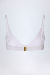 Knot-Detail Bikini Top in White