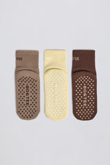 Pilates Sock Bundle in Mocha Multi