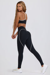 Soft Active Mid-Rise Leggings in Black