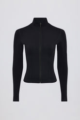 Soft Active Zip-Up Jacket in Black