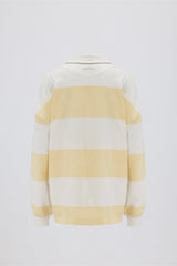 Striped Oversized Long-Sleeve T-Shirt in Lemon