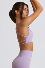 Super Sculpt Seamless Backless Sports Bra in Soft Lilac