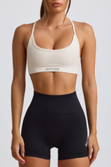 Super Sculpt Seamless Backless Sports Bra in White