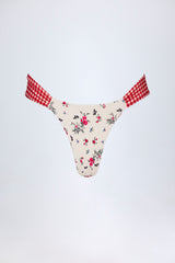 Cheeky Bikini Bottoms in Red Floral