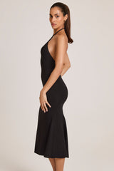 Modal Halterneck Midaxi Dress in Black