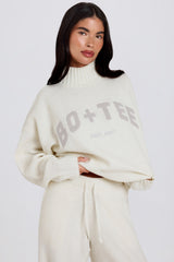Soft Knit Oversized Jumper in Ivory