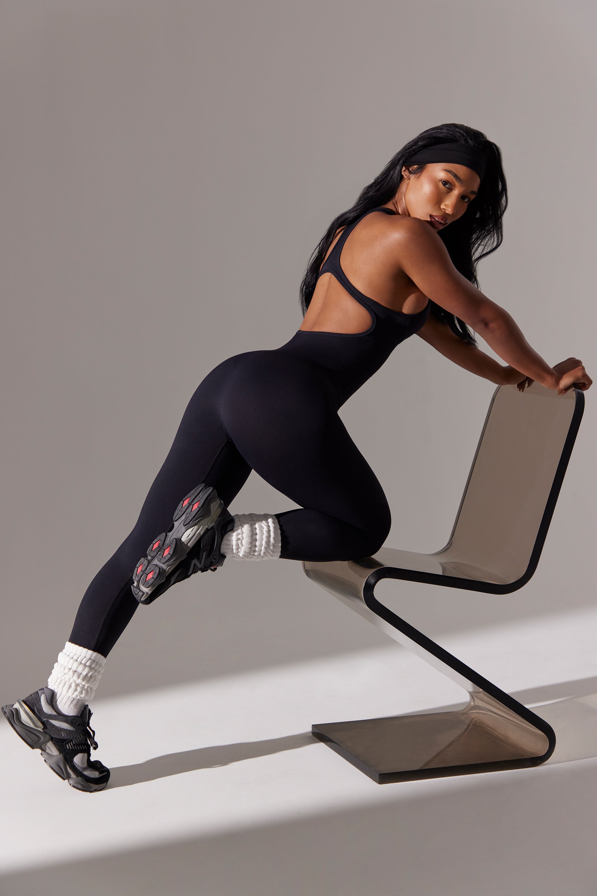 Full Length Cut-Out Jumpsuit in Black