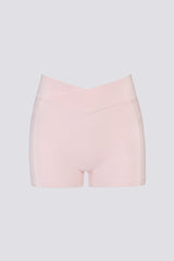 Soft Active V-Waist Pocket Mini Shorts in Ballet Pink
