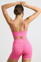 Define Luxe High-Waist Mini Shorts in Hot Pink