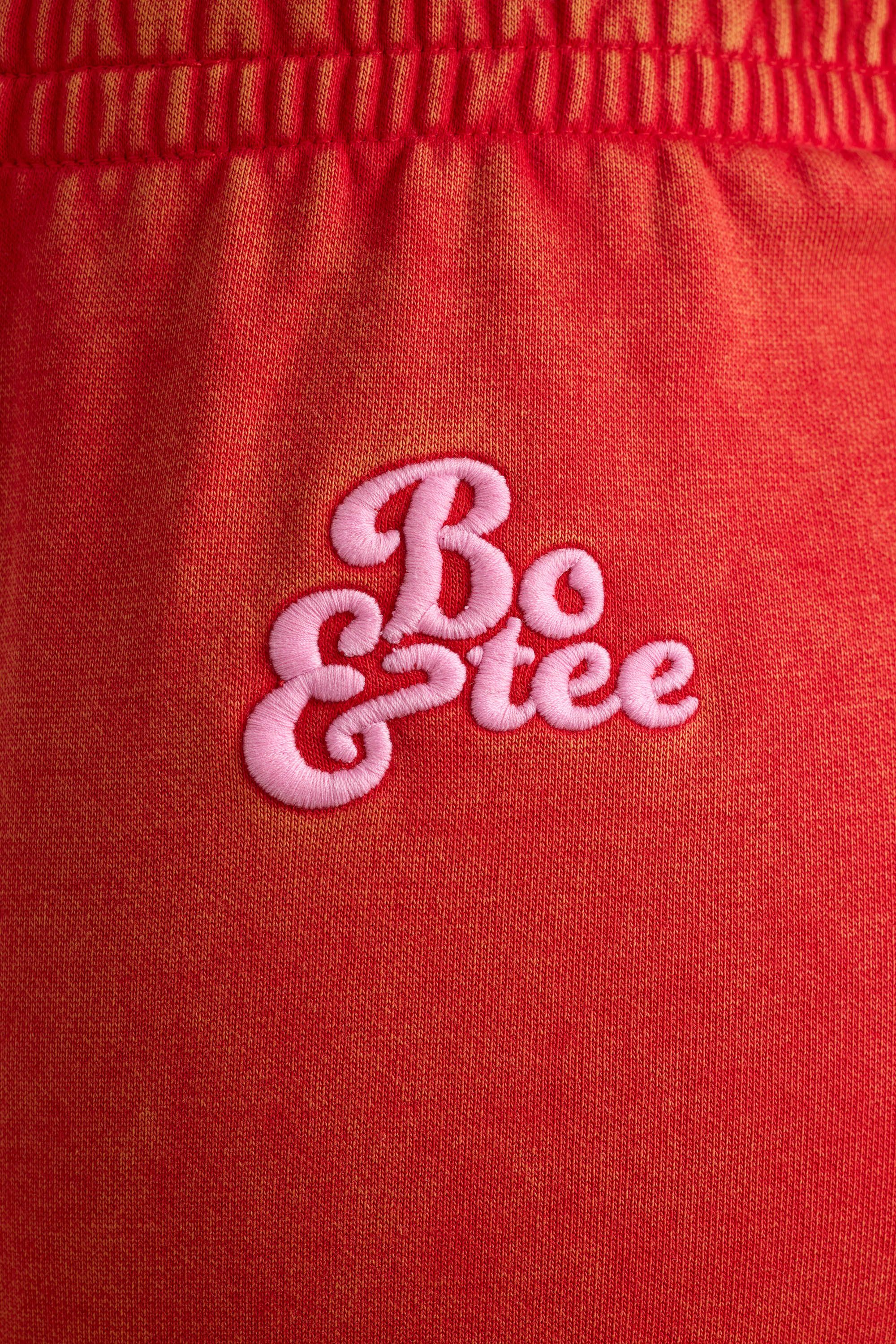 Brushed Jersey Oversized Joggers in Red