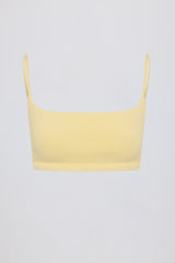 Square-Neck Bralette in Lemon
