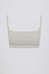 Square-Neck Bralette in Light Grey