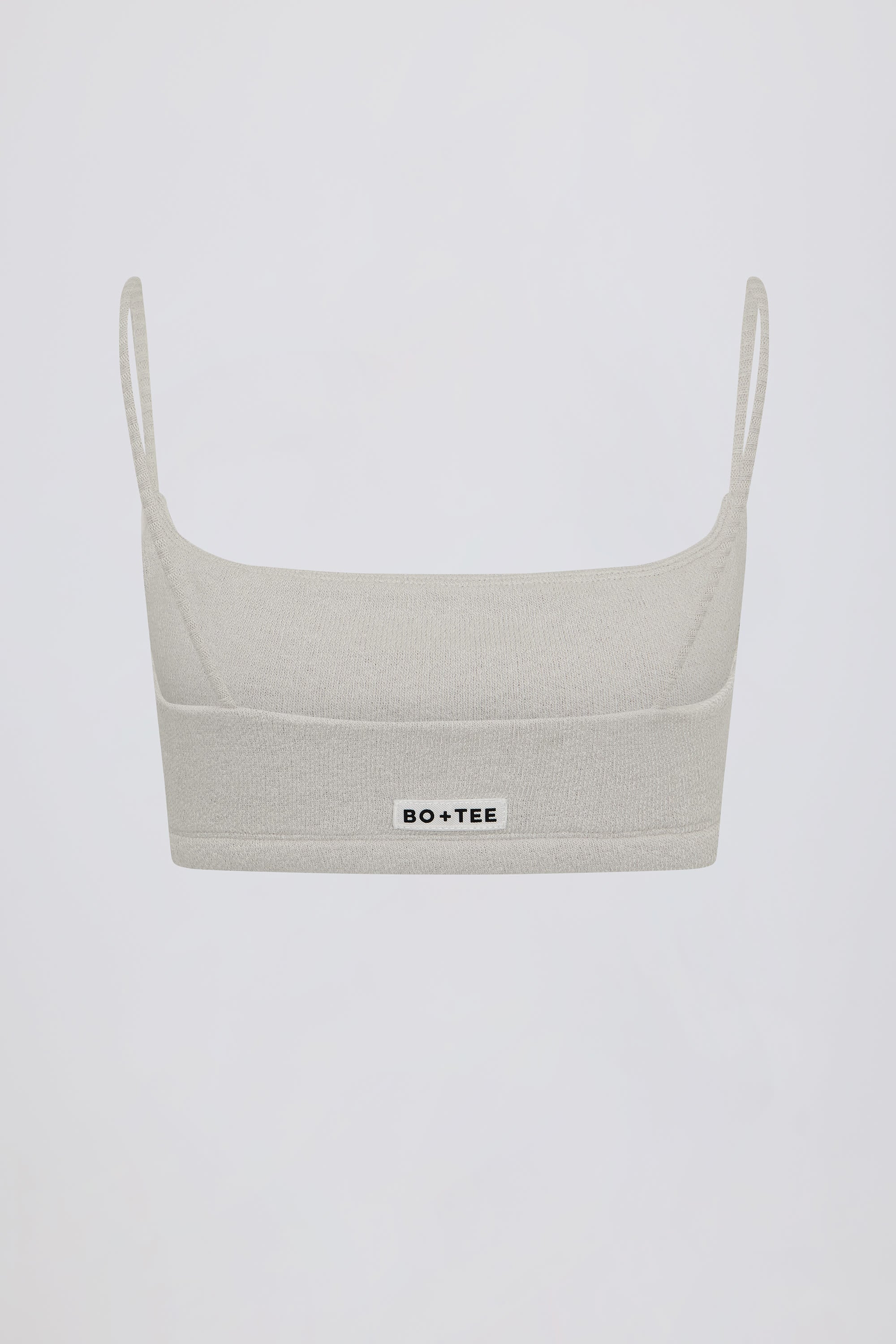 Square-Neck Bralette in Light Grey